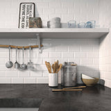 3-inch x 6-inch White Matte Beveled Subway Tile