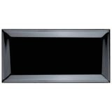 3-inch x 6-inch Black Glossy Beveled Subway Tile