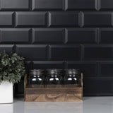 3-inch x 6-inch Black Matte Beveled Subway Tile