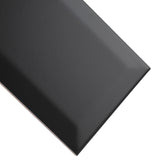 3-inch x 6-inch Black Matte Beveled Subway Tile