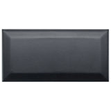 3-inch x 6-inch Black Matte Beveled Subway Tile