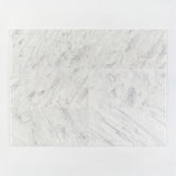 White marble tile with gray veins on a white background