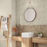 Light Emperador Marble tile with warm beige tone and soft white veining from Sapphirus Stone Toronto. Ideal for classic bathrooms and floors.