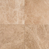 Light Emperador Marble tile with warm beige tone and soft white veining from Sapphirus Stone Toronto. Ideal for classic bathrooms and floors.