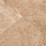 Light Emperador Marble tile with warm beige tone and soft white veining from Sapphirus Stone Toronto. Ideal for classic bathrooms and floors.