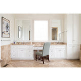 Light Emperador Marble tile with warm beige tone and soft white veining from Sapphirus Stone Toronto. Ideal for classic bathrooms and floors.