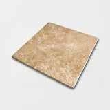 Light Emperador Marble tile with warm beige tone and soft white veining from Sapphirus Stone Toronto. Ideal for classic bathrooms and floors.