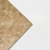 Light Emperador Marble tile with warm beige tone and soft white veining from Sapphirus Stone Toronto. Ideal for classic bathrooms and floors.