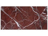 Rosso Levanto Marble tile with rich burgundy tone and white veining from Sapphirus Stone in Toronto. Ideal for luxury walls, floors, and bathrooms.