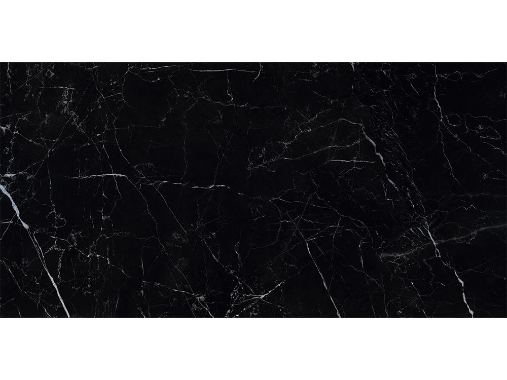 24-inch x 48-inch Sombra Black Polished Rectified Porcelain Floor and