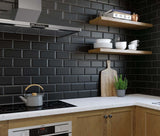 MATT BLACK BEVEL SUBWAY TILE 3''X6'' - SAPPHIRUSSTONE