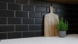 MATT BLACK BEVEL SUBWAY TILE 3''X6'' - SAPPHIRUSSTONE