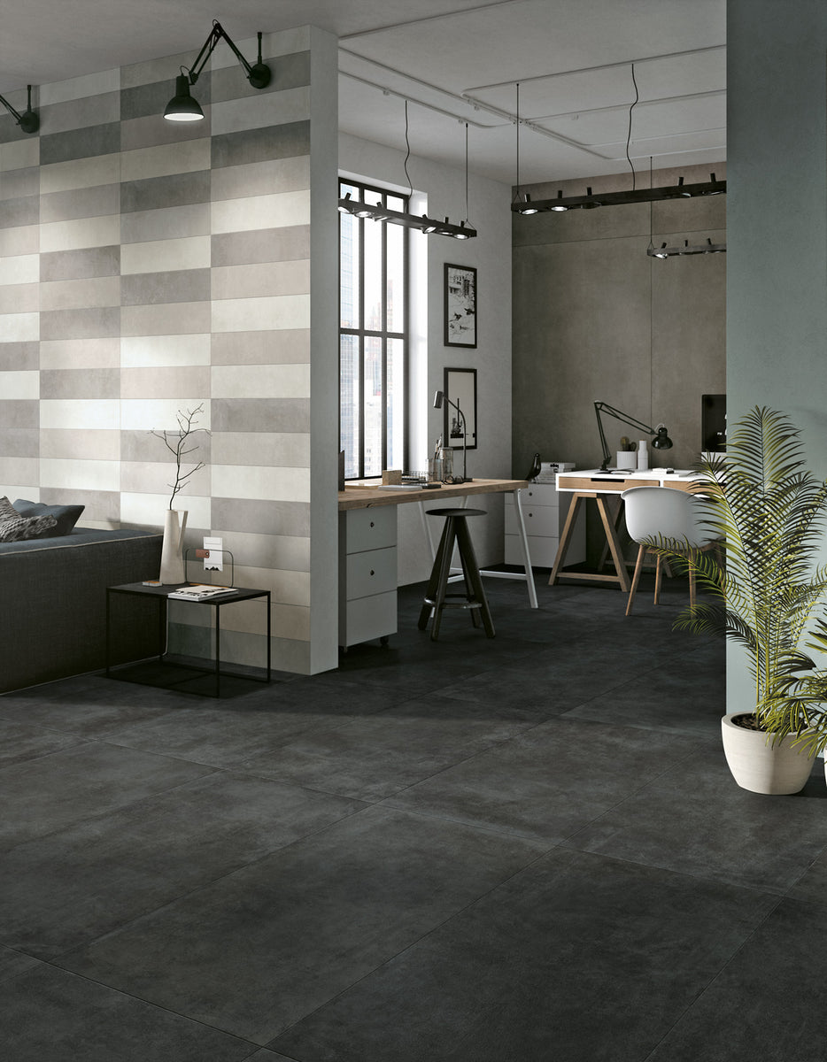 Arkona ブラックメタル black l Concrete Look Porcelain Tile & Mosaics Toronto |Sapphirus Stone