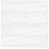 GLOSSY WHITE RIPPLE SUBWAY TILE 3''X12'' - Tile&Stone Co.