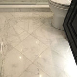 12-inch x 12-inch , 12-inch x 24-inch Italian Bianco Carrara Polished Marble Floor and Wall Tile