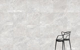 24''x24'' - 24''x48'' Marmostone Light Grey Matte Rectified Marble Look Porcelain Floor and Wall Tile