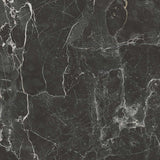 24''x24'' - 24''x48'' St. Laurent Black Matte Rectified Marble Look Porcelain Floor and Wall Tile