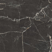 24''x24'' - 24''x48'' St. Laurent Black Matte Rectified Marble Look Porcelain Floor and Wall Tile