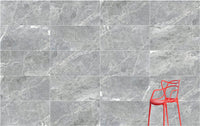 24''x24'' - 24''x48'' Marmostone Dark Grey Matte Rectified Marble Look Porcelain Floor and Wall Tile