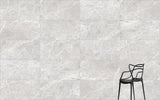 24''x24'' - 24''x48'' Marmostone Light Grey Matte Rectified Marble Look Porcelain Floor and Wall Tile