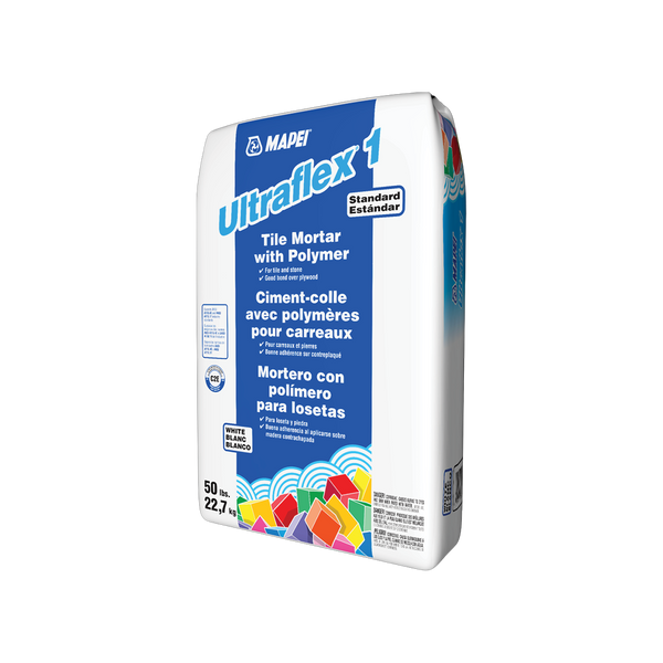 Mapei - Ultraflex 1 Polymer-Modified Mortar, White - 50 lb Manufacturer SKU: 006004921 SKU: 94183-50