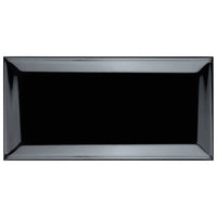 3-inch x 6-inch Black Glossy Beveled Subway Tile