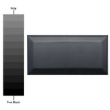 3-inch x 6-inch Black Matte Beveled Subway Tile