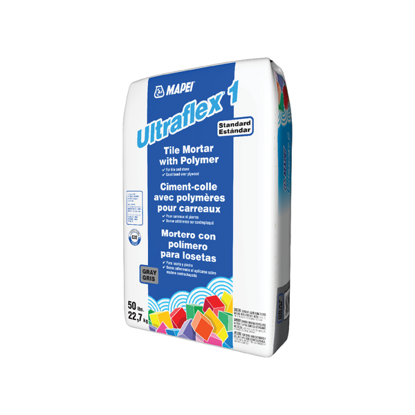 Mapei - Ultraflex 1 Polymer-Modified Mortar, Gray - 50 lb Manufacturer SKU: 006004821 SKU: 94182-50