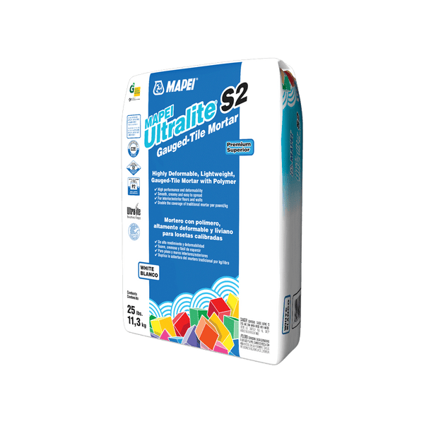 Mapei - Ultralite S2 Highly Deformable Lightweight Mortar with Polymer, White - 25 lb Manufacturer SKU: 1201611C SKU: 94120-16