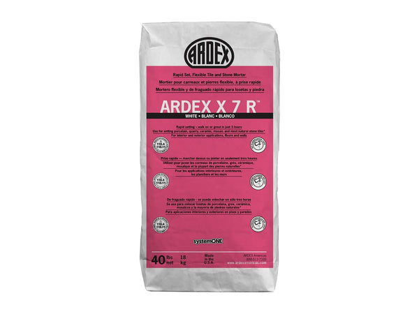 Ardex - X 7 R Rapid-Set Flexible Tile & Stone Mortar, White - 40 lb Manufacturer SKU: 25187 SKU: ARX7RW-40