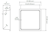 Fusion - Shower Niche Stainless Steel 12" x 12" Manufacturer SKU: PRO1212