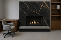 Golden Root natural marble slab with polished finish, 75-inch by 110-inch (57.29 sq. ft.), featuring warm gold and beige veining on a creamy background—perfect for luxury countertops and interior surfaces.