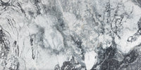 Invisible Grey Marble tile with flowing white and gold veining from Sapphirus Stone Toronto. Ideal for modern feature walls and luxury flooring.