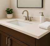 Sapphirus Stone Travertine White Natural Marble Slab Honed Finish 72x116 Inch – Matte Surface for Countertops, Tables, and Custom Interiors