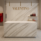 Sapphirus Stone Calacatta Gold Marble Slab 72x116 Inch – Honed Finish with White Background and Bold Gray and Gold Veining for Luxury Interiors