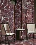 Sapphirus Stone Rosso Levanto Marble Slab 72x116 Inch – Polished or Honed Finish with Deep Red Color and White Veining for Luxury Interiors