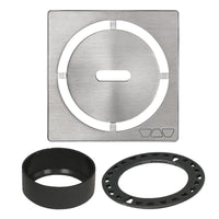 Schluter - KERDI-DRAIN Square Grate Kit Pure - Brushed Stainless Steel (V2) 4" Manufacturer SKU: KDIF4GRKEBD8