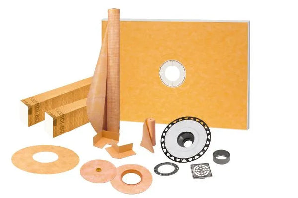 Schluter - KERDI-SHOWER-KIT Shower Kit with Center Outlet Position without Grate with 2" ABS Flange 38" x 60"Manufacturer SKU: KSK9651525ABS