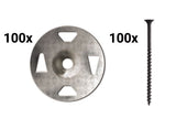 Schluter - KERDI-BOARD-ZS/-ZT Screws and Washers - Galvanized Steel 1-5/8" (Pack of 100)  SKU: KBZS35GT32Z100