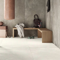 12"x24" , 24"x24" , 24"x48" Ark White Matte Rectified Concrete Look Porcelain Floor and Wall Tile