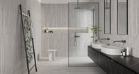 Travertine Marble tile with natural beige and taupe tones from Sapphirus Stone Toronto. Ideal for rustic floors, walls, and Mediterranean interiors.