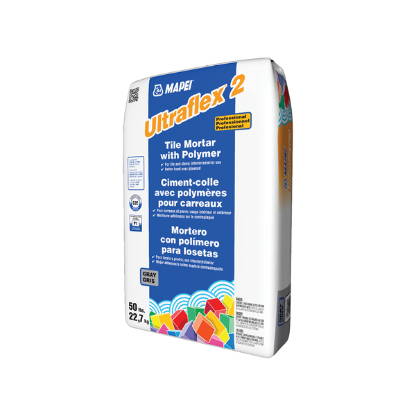 Mapei - Ultraflex 2 Professional Tile Mortar with Polymer, Gray - 50 lb Manufacturer SKU: 006005521 SKU: 94115-50