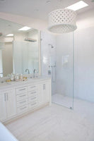 Sapphirus Stone Bianco Dolomite marble used in modern bathroom design