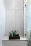 3D WHITE GLOSSY RECTIFIED PORCELAIN WALL TILE - SAPPHIRUSSTONE