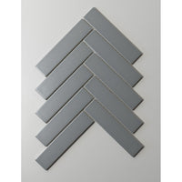 2''X8'' GREY MATT HERRINGBONE PORCELAIN MOSAIC - SAPPHIRUSSTONE