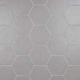 4'' GREY MATT HEXAGONAL PORCELAIN MOSAIC - SAPPHIRUSSTONE