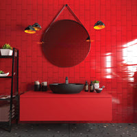 GLOSSY RED BEVEL SUBWAY TILE 3''X6'' - SAPPHIRUSSTONE