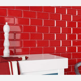 GLOSSY RED BEVEL SUBWAY TILE 3''X6'' - SAPPHIRUSSTONE