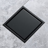 CASALINE NOVA SQUARE BLACK STAINLESS STEEL TILE INSERT SHOWER DRAIN