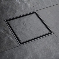 CASALINE NOVA SQUARE BLACK STAINLESS STEEL TILE INSERT SHOWER DRAIN